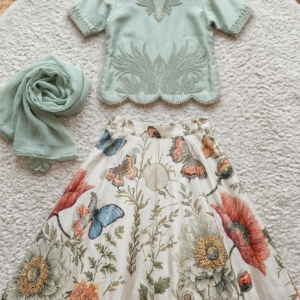 Mint Green lehanga kurti